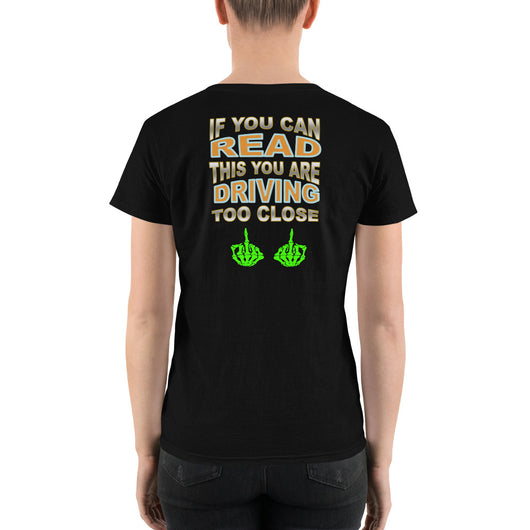 Women's Casual V-Neck Shirt Riding Too Close