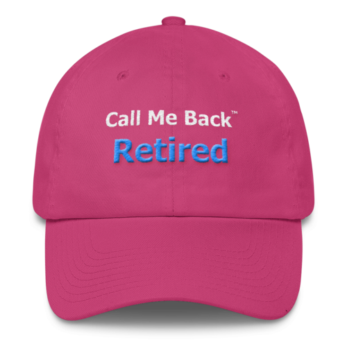 Hat ball cap Pink Retired