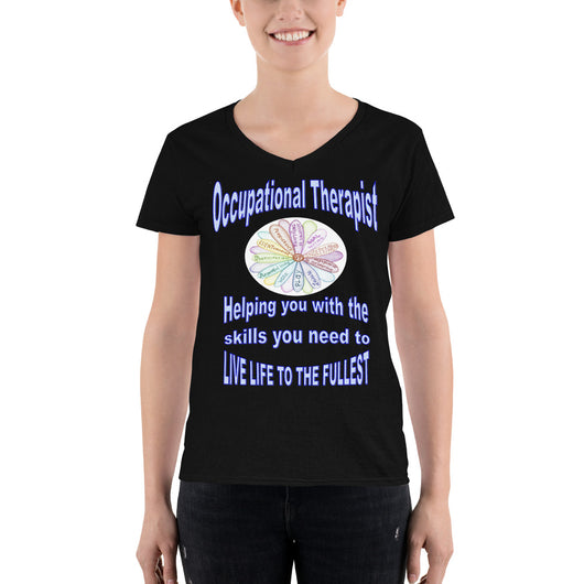 Women's Casual V-Neck Shirt   Occupational Therapist