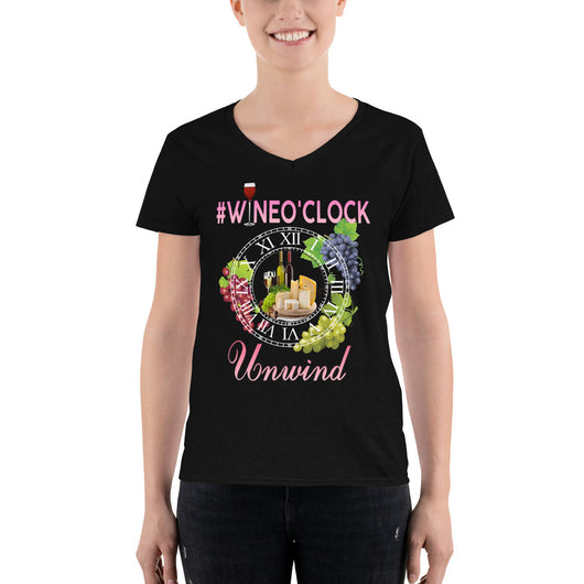 Women's Casual V-Neck Shirt  WineOclock 5