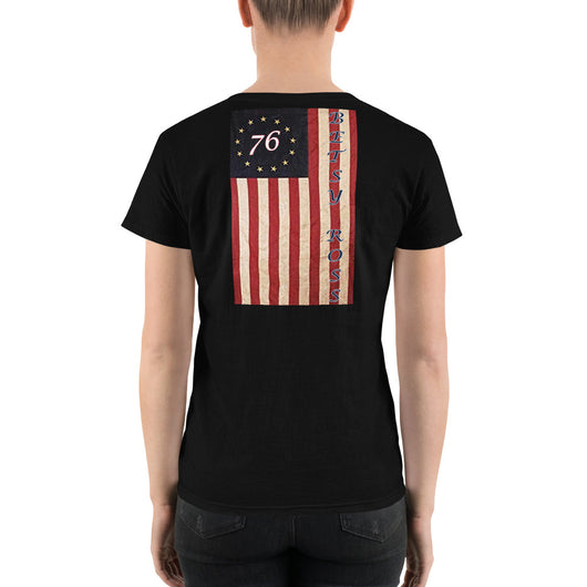 Women's Casual V-Neck Shirt  Betsy Ross flag 76