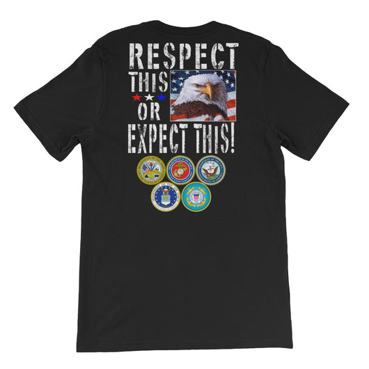 Short-Sleeve Unisex T-Shirt #RESPECT back side print only