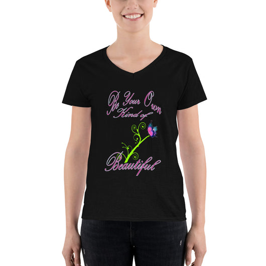 Women's Casual V-Neck Shirt   Be your own kind of Beautiful