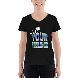 Women's Casual V-Neck Shirt   F Your Feelings