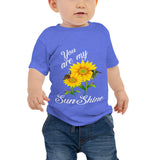 Baby Jersey Short Sleeve Tee  You are my SunShine