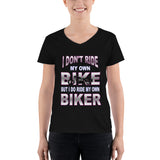 Women's Casual V-Neck Shirt  Ride my own Biker